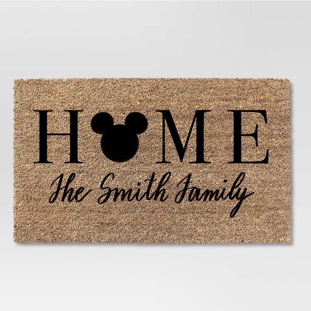 Disney Home doormat with your family name